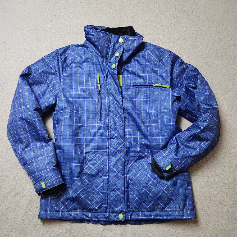 XNTRIK Fleece Lined Jacket Blue Plaid Sz Large
